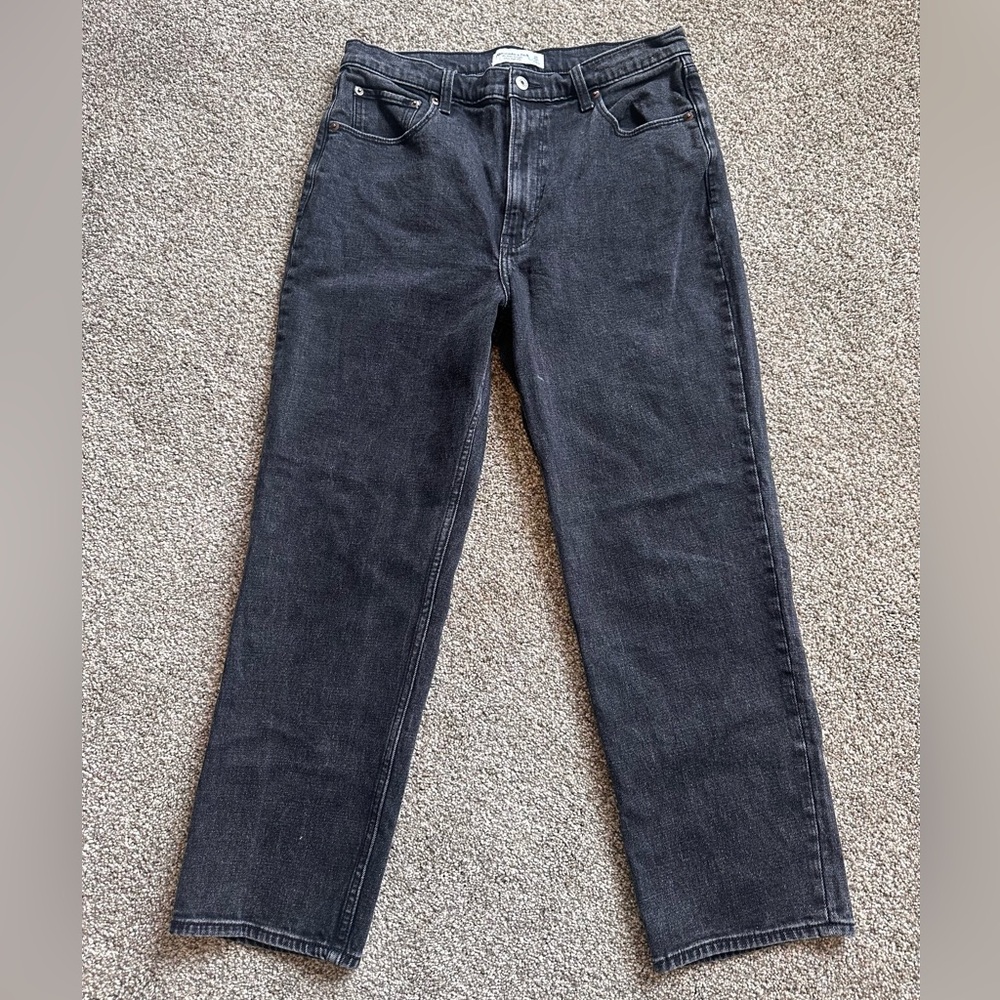 Abercrombie & Fitch Women's Ankle Straight High Rise Jeans